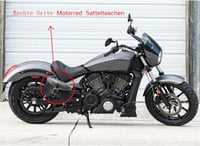 Vízálló Fekete PU Bőr Motoros Oldaltáska - Jobb Oldali Csomagtartó Szerszámtáska Motorkerékpárhoz 2