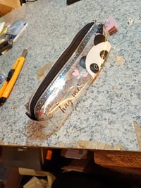 Prozirna pernica LEGAMI Panda 19,5 x 5,5 cm s patentnim zatvaračem od TPU materijala — tragovi ljepila i ostaci naljepnice (stanje: vidi 2. sliku) 3