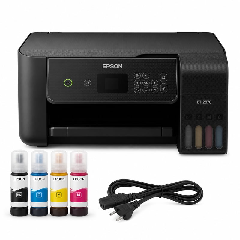 Epson EcoTank ET-2870 A4 Wi-Fi tintatartályos multifunkciós nyomtató, LCD kijelző — feltöltött tintatartály (állapot: lásd a 2. képet)