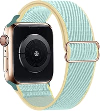 Apple Watch Zöld-Sárga Nylon Szíj 38-41mm Okosórához 1