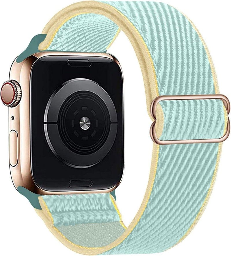 Apple Watch Zöld-Sárga Nylon Szíj 38-41mm Okosórához