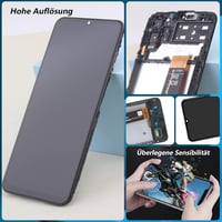 RongZy Samsung Galaxy A13 4G/A135F/A137 Kijelző Csere Érintőképernyővel - Fekete Kerettel + Szerszámkészlet Telefonjavításhoz 5