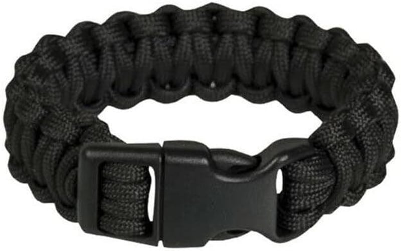 Fekete Paracord Túlélő Karkötő 24,5 cm - Outdoor Felszerelés