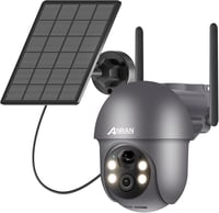 ANRAN 2K Kültéri WiFi Biztonsági Kamera 360° Forgatható Napelemes PIR Mozgásérzékelővel, Reflektorfénnyel, Kétirányú Hanggal, Éjjellátóval,  1