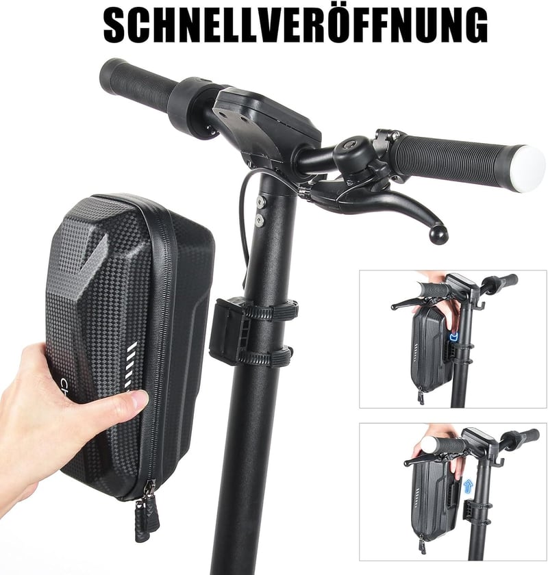 CHICLEW Roller Táska - 2L Vízálló Kormánytáska Xiaomi MI Mijia M365 és Ninebot ES1/ES2/ES3/ES4 Elektromos Rollerekhez, EVA Kemény Tok