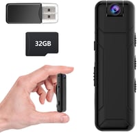 Bextgoo 1080P Mini Testkamera 32GB Kártyával - 10 Órás Üzemidő, 180° Forgatható Lencse, Mozgásérzékelés, Kompakt Kamera Utazáshoz, Kerékpáro 1