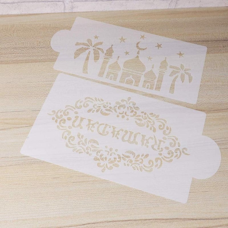 Ramadáni 6 darabos műanyag torta sablon szett muszlim mintákkal