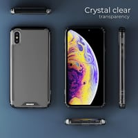 iPhone X/XS Ütésálló Védőtok - Átlátszó, Fekete Kerettel 4