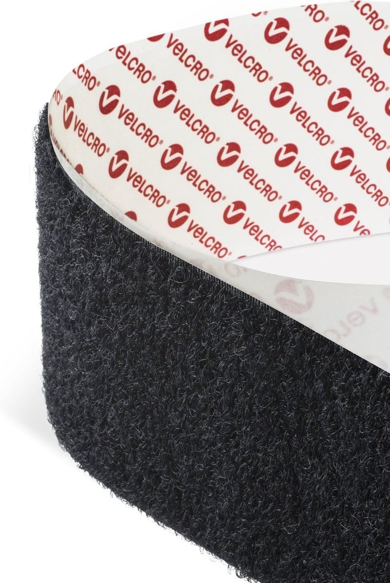 Eredeti Velcro tépőzár, 1 méter, fekete, 3 cm széles