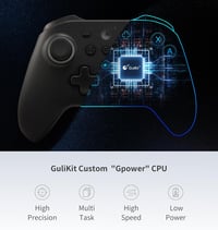 GuliKit KK3 Pro Vezeték Nélküli Kontroller Nintendo Switch/OLED/PC/Steam Deck Eszközökhöz - Hall Joystick, 1000Hz Válaszidő, Maglev Rezgés, 9
