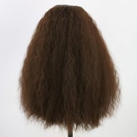 Topcosplay Hosszú Barna Göndör Paróka és Szakáll Szett - Hőálló Műhaj 180°C-ig - Harry Potter Hagrid Jelmezhez - Farsangi, Halloween Cosplay 2