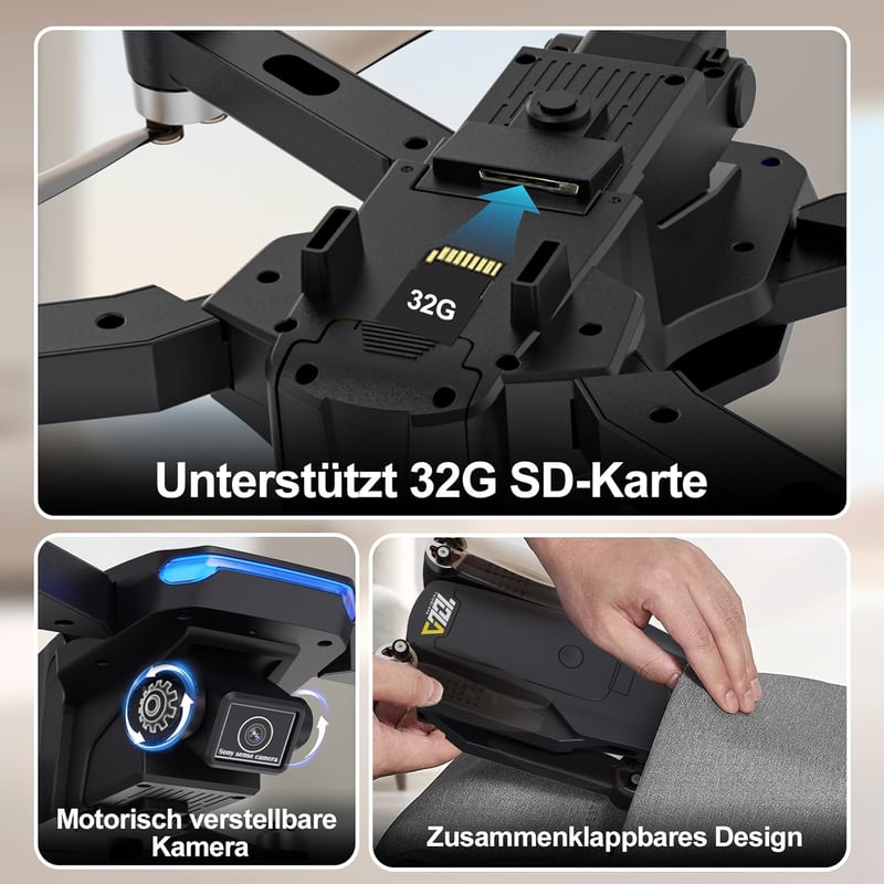 Toladrone TD31GPS 4K Drón GPS Navigációval - 5G WiFi FPV Élőkép, Kefenélküli Motor, Automatikus Visszatérés, Követés Funkció, Kezdőknek és H