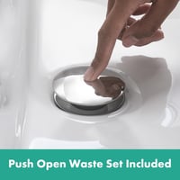 Hansgrohe Talis Egykaros Mosdócsaptelep 110 mm Kifolyómagassággal, Push-Open Lefolyógarnitúrával, Króm Kivitelben, Fürdőszobai Csaptelep 71710000 18