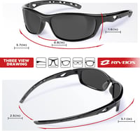 RIVBOS polarizált UV400 sport napszemüveg kerékpározáshoz, futáshoz - unisex 5
