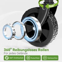 HIKENTURE Összecsukható Kézikocsi 65L - Strapabíró Strand és Kemping Szállító - Black 5