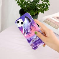 iPhone 13 Mini Foszforeszkáló Farkasos Szilikon Tok 4