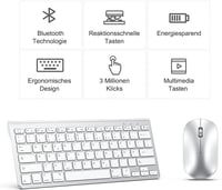OMOTON rózsaarany Bluetooth billentyűzet, kompakt méretű 6