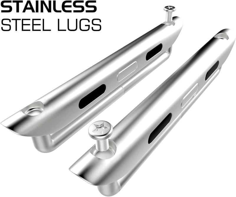 MoKo Fém Órapánt Adapter Apple Watch Ultra 2/SE/Series 9-1 Órákhoz - Kompatibilis 49/45/44/42/41/40/38mm Méretekkel