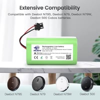 MELASTA 2600mAh Akkumulátor Ecovacs Deebot N79 N79S Tesvor X500 Eufy RoboVac 11 11S 30C 15C 35C Robotporszívó Csere Akku 14.4V 4