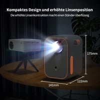 WEMAX Hordozható Mini Projektor Netflix és Google TV Támogatással, 1080P Natív Felbontás, 4K Kompatibilis, Dolby Audio, WiFi, Bluetooth, Ott 7