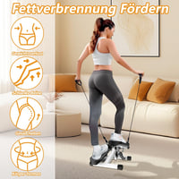 Aolawco Mini Stepper 100 kg Teherbírással, LCD Kijelzővel és Edzőkötelekkel - Otthoni Fitness Lépcsőző Gép Láb/Kar/Fenék Edzéshez, Fekete 6