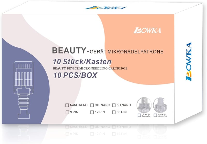 BOWKA 36 tűs univerzális microneedling patron, 10 db, elektromos derma penhez