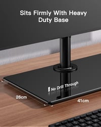 ErGear Dupla Monitortartó 13-32" Képernyőkhöz - Szabadon Álló Asztali Állvány, 180° Forgatható, 360° Elforgatható, VESA 75/100, 8kg Terhelhe 2