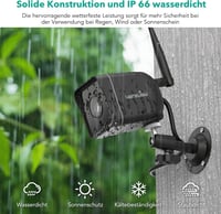 Wansview W6 kültéri WiFi biztonsági kamera, 1080p, éjjellátó, Alexa-kompatibilis, fekete 2
