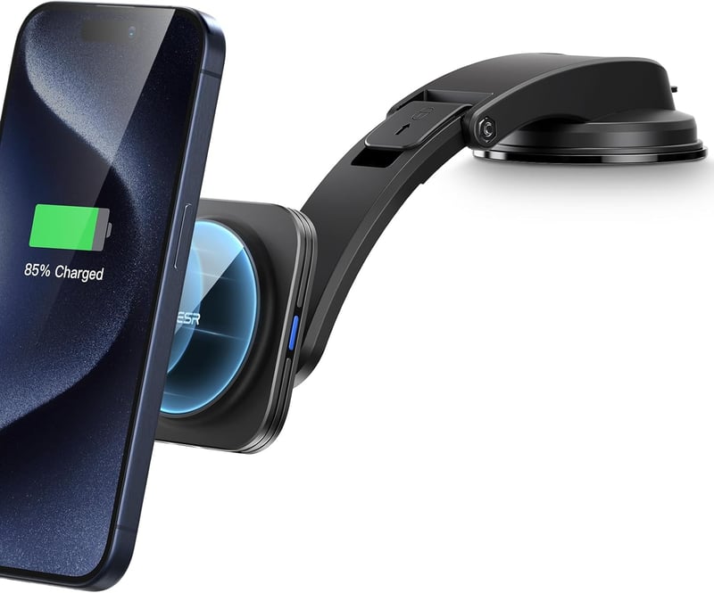 ESR HaloLock mágneses autós vezeték nélküli töltő iPhone 15/14/13/12 sorozathoz, fekete