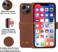 iPhone 13 mini Cresee bőr pénztárcás flip tok - Elegáns védelem 6