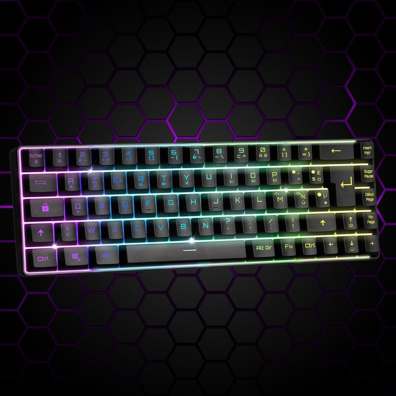 EMPIRE GAMING K508 Kompakt Vezeték Nélküli Gamer Billentyűzet - 2.4G/Type-C - PS4/PS5/PC/Mac - RGB Háttérvilágítás - 23 Anti-Ghosting Gomb