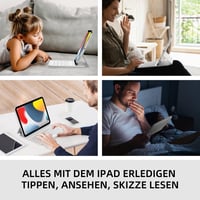 HOU Billentyűzetes Tok iPad 10. Generáció 10.9" 2022 - Állítható Szögű Smart Folio Mágneses Töltéssel Fehér 5
