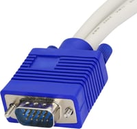 YIONESHOP VGA Y Elosztó Kábel - 1 Apa 2 Anya Csatlakozó, 15cm, Kék - Monitor Duplikáló Adapter Laptophoz, Plug & Play, Zavarszűrős 3