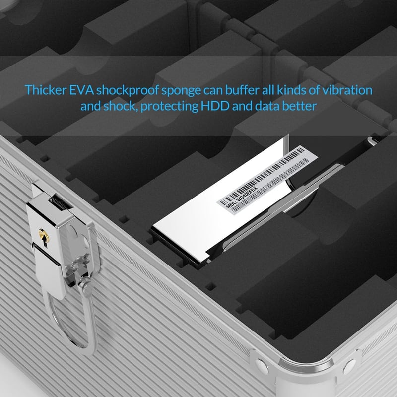 ORICO Alumínium Védőtok 10db 3,5" HDD-hez - Ütés-, Por- és Nedvességálló