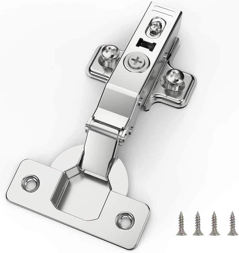 Furniware 2 buc Balamale de colț cu amortizare Soft Close - 110° Hidraulice, Silențioase pentru uși de dulap, cu montare CLIP-ON, Balamale pentru uși mobilier de bucătărie K