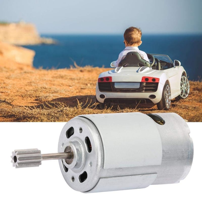 RS550 12V nagyteljesítményű mikromotor játékautókhoz és motorokhoz, 2 fogaskerékkel