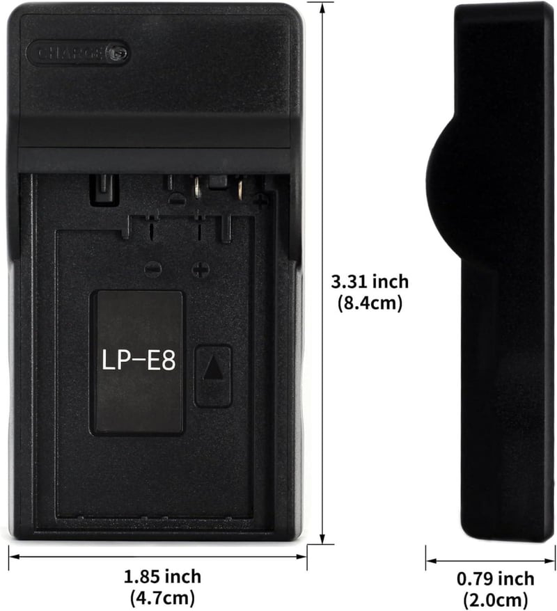 Canon EOS akkumulátortöltő: kompakt USB LP-E8 töltő
