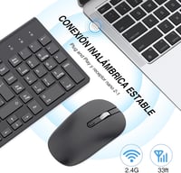 Cimetech vezeték nélküli spanyol billentyűzet és egér szett, ultravékony, csendes, PC-hez 3