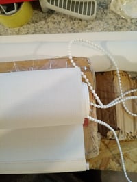 Rulou tip screen Estoralis Stannis, alb murdar, 110x235 cm, grad de deschidere 5%, pentru fereastră și ușă — partea inferioară murdară (stare: vezi a doua fotografie) 5