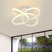 KUKAK 36W LED Mennyezeti Lámpa - Kerek Fehér Modern Minimál Dizájn, 3000K Meleg Fény, 3900lm, Fürdőszobába, Konyhába, Hálóba, Előszobába 1