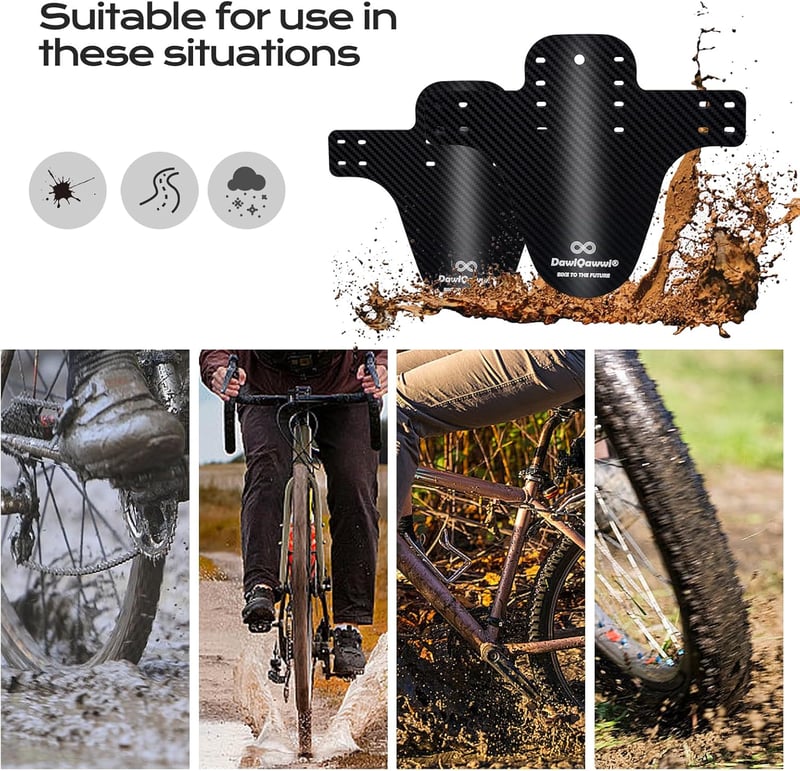 DawlQawwi karbon MTB sárvédő 20-29" méretű kerékpárokhoz, fatbike-hoz is