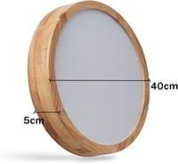Baerolc Fa LED Mennyezeti Lámpa 40cm - 28W Meleg Fehér Kerek Világítás Nappaliba, Hálószobába, Konyhába, Gyerekszobába, Előszobába 4
