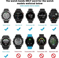 Garmin sport órákhoz sötétkék szilikon szíj - Újracsomagolt 3