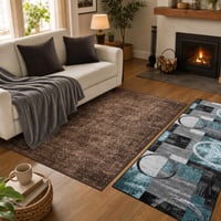 Barna kuckóvarázs: 2 db párnahuzat + puha szőnyeg + 150x200 cm pléd + futószőnyeg 1