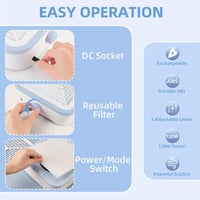 Profi 120W-os Fehér Körömreszelék Porszívó Erős Ventilátorral - Műkörmös Szalon Kellék 6