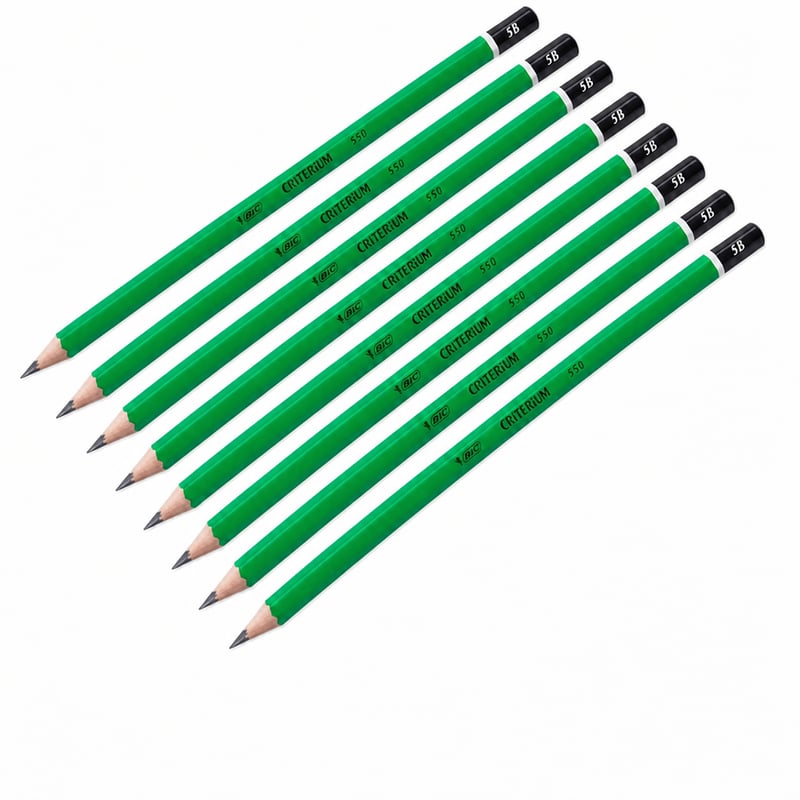 Creion grafit BIC Criterium 550 5B - Set de 11 bucăți, set de creioane pentru desen (pachet parțial)