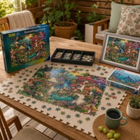 Puzzle balík: 1000ks puzzle + 12ks podložka + 6-dielny podnos + 100ks detské puzzle + rám na obraz 1