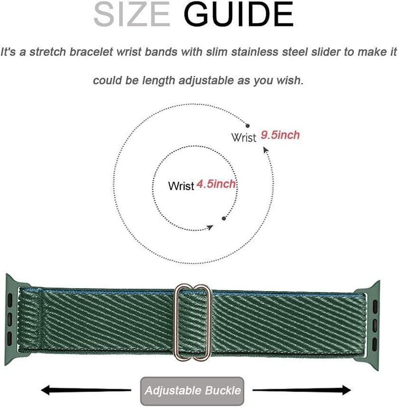Apple Watch Nylon Szíj - Világoszöld, 38-41 mm
