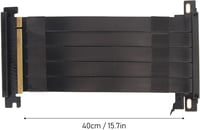 ASHATA PCIe 4.0 X16 Riser Kábel, 40cm Fekete, Rugalmas VGA Hosszabbító, 180° GPU Grafikus Kártya Adapter, RTX 4000 és RX 7000 Sorozattal Kom 6