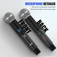 Micfuns K7 Profi vezeték nélküli karaoke mikrofon szett, 2 kézi VHF, 100m hatótáv 8